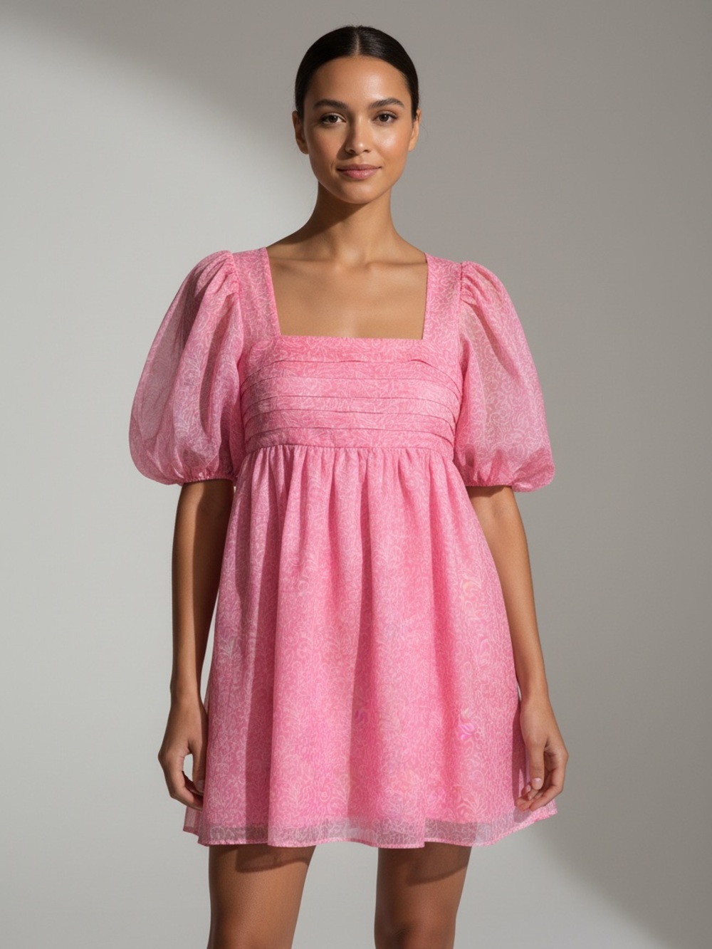 Abercrombie & Fitch Pink Empire Dress with Pocketd Size XS